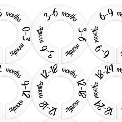Cross-Border Hot-Selling Baby Clothing Wardrobe Size Circle Plastic Disc Partition with Monthly Outer Diameter 9 Suitable for 4cm Clothing Bars