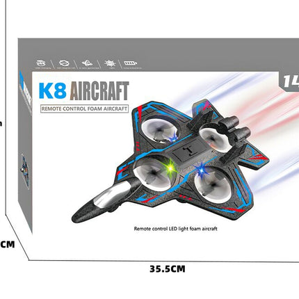 Cross-border new product remote control fighter four-channel suspension drone tumbling stunt toy foam drone