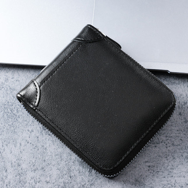 Factory wholesale men's driver's license card set European and American fashion cross-border multi-functional zipper coin purse multi-card card bag