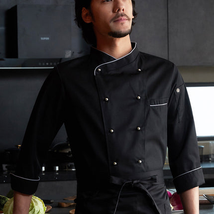Zhenyao Chef Long Sleeve Work Uniform Hotel Baking Breathable Mesh Button Chef Jacket Men's Chef Uniform