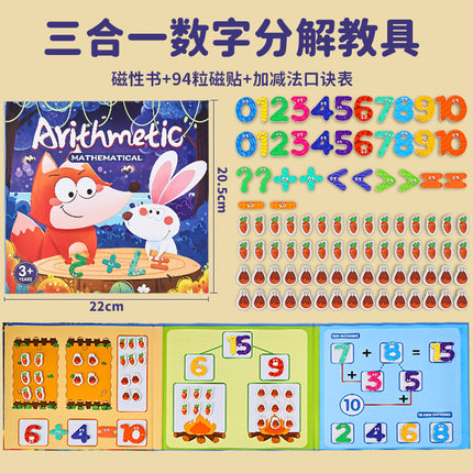 Cross-Border Children's Fraction Training Learning Teaching Aid Book 70% off Stack Magnetic Fraction Decomposition Disk Educational Learning Toys