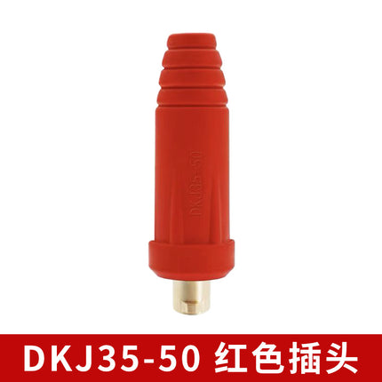 Welding Machine Quick Connector Dkj25-35-50-70 Square All-Copper European Quick-Plug Welding Head Cable Connector