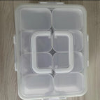 Dishwasher-safe pp material square handle with eight compartments