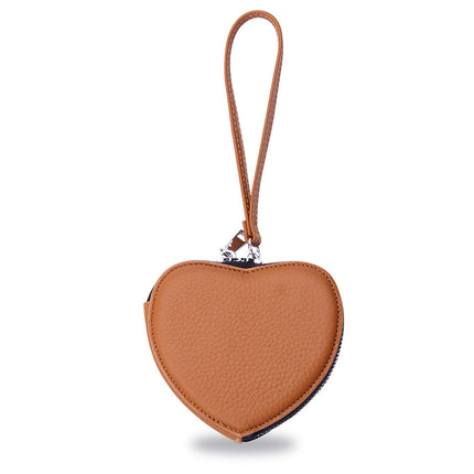 Genuine Leather Coin Purse Women's Korean Style New Arrival Cute Hand Carrying Love Bag Coin Lipstick Earphone Storage Small Wallet