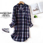 Q deep purple—grid—velvet skirt / M
