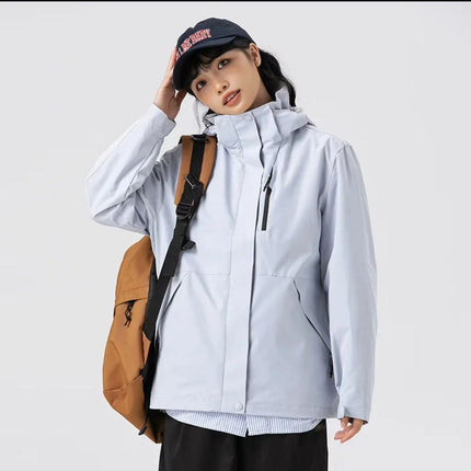 Autumn and Winter Removable Liner Down Couple Jacket Men's and Women's Two-in-One Outdoor Rustic Jacket Waterproof Windproof Jacket