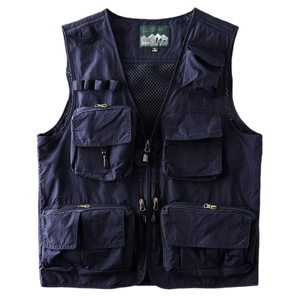 Vest Custom Printing LOGO Outdoor Mountaineering Camping Function Luya Multifunctional Summer Tooling Photography Vest