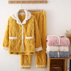 Lapel-shu cotton velvet-yellow / M