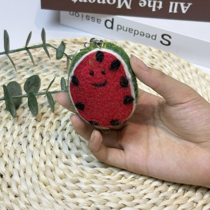 Nepalese Handmade Wool Felt Finished Vegetable and Fruit Bag Pendant Cute Bread Keychain Creative Decoration
