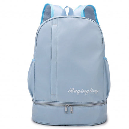 Swimming Backpack Oxford Cloth Sports Backpack Wet and Dry Separate Shoes Casual Double Back Large Capacity Printable Logo