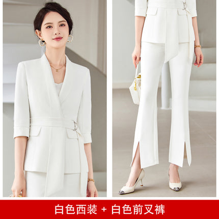 Professional Suit suit Dress Female Fashion Temperament Goddess Fan Hotel Reception Beauty Salon Work Clothes