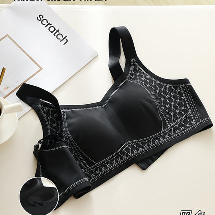 Anti-gravity Litching Underwear Women's Large Chest Small Slim-looking Summer Thin Traceless Breast-collecting Anti-sagging Comfortable Bra