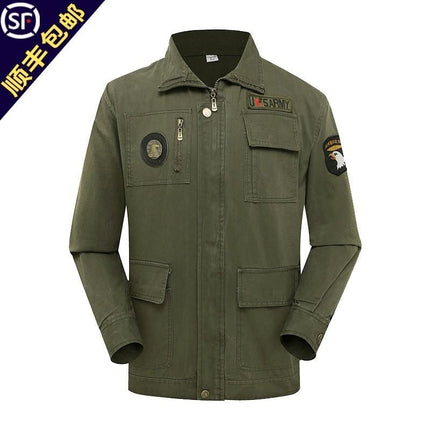 Spring and Autumn Work Clothes Tooling Jacket Pants Men's Labor Protection Clothing Spring and Autumn Cotton Anti-scalding Wear-resistant Workplace Tooling Welder