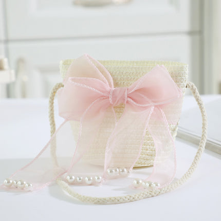 Cross-border New Children's Bag Spring and Summer New Children's Crossbody Bag Handmade Straw Satchel Travel Mini Coin Purse