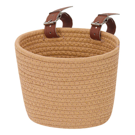 Cotton Rope Kids Bike Basket Foldable / Panier Vélo Enfant Corde Coton Pliable