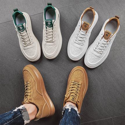 Slip-On Men's Shoes, Summer Trendy Versatile Sports White Flat Shoes, Soft Sole, Breathable and Thin Putian Casual Trendy Shoes