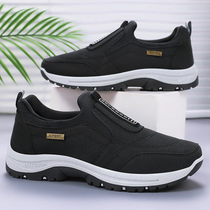 Men's Shoes 2026 Spring New Cross-Border Dropshipping Solid Color Versatile Casual Shoes Hiking Shoes Soft Sole Korean Style Casual Walking Shoes