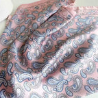 Large and small cashew pink silk scarf square scarf