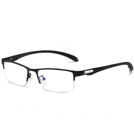 Metal Progressive Multifocal Reading Glasses for Both Distance and Near Vision, Anti-Blue Light, Smart Zoom, Business Reading Glasses with Tr Temples