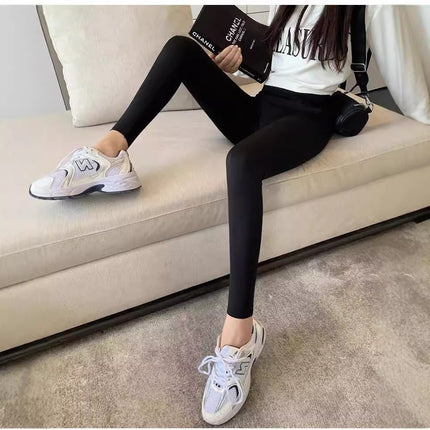 fleece-lined Shark Pants Women's High Waist Leggings 2024 Autumn and Winter Thickened Warm Belly Slimming Yoga Barbie Pants