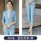 Two-piece blue suit pants / S