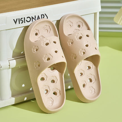 2507 a generation of summer cat claw hollow slippers home indoor leaking bathroom mop factory wholesale cross-border