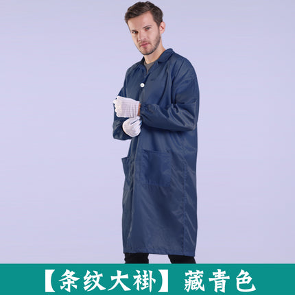 Electrostatic clothing, lab coat, dustproof, anti-static clothing, dust-free clothing, food workshop, electronic factory, blue and white overalls, printing