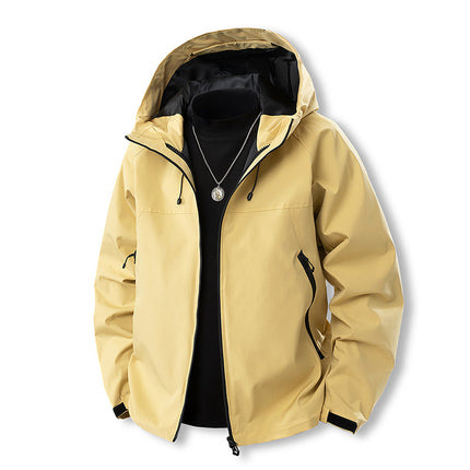 Camping Outdoor Jacket Men's Spring & Fall Sports Outdoor Fashion Couple's Mountaineering Clothing Windproof and Waterproof Single Jacket