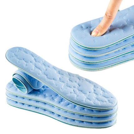 Source manufacturers summer new ice silk massage military training insole 4D massage excrement thickened college students super soft