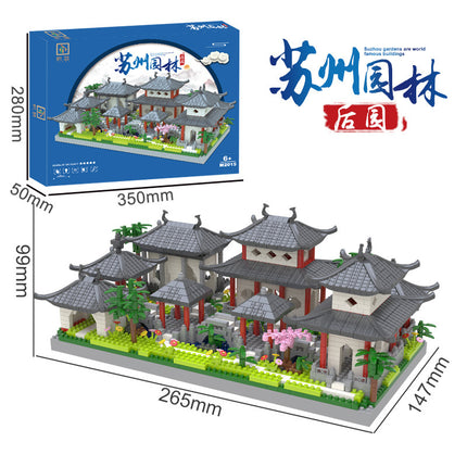 Chinese Style Blocks Compatible Lego Blocks Peach Blossom Pool Building Micro Particles Difficulty DIY Handmade Gift Toys