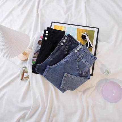 Jeans for Women in Autumn and Winter 2025 New High-Waisted Belly-Controlling Slimming Look Elastic Leggings for Small Feet, Comfortable and Soft
