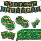 Set- 7inch + 9inch + paper cup + paper towel + tablecloth + flag-66pcs