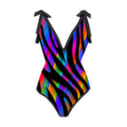 Colorful zebra print bikini / S