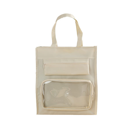 2024 tutorial bag carrying book bag student file bag canvas storage bag girl handbag wholesale