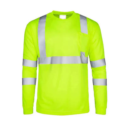 Site work clothes wholesale breathable sweat-absorbent fast cotton T-shirt dry outdoor safety construction tooling reflective strip T-shirt