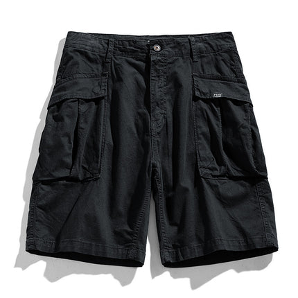 2022 Summer Cross-border Functional Pocket Tooling Shorts Men's Loose Wide-length Pants Youth Sports Pants