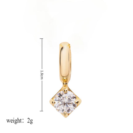 European and American Fashion Free Assembly DIY Accessories Twelve Birthstones December Birthstone Pendant Colorful Zircon Color Retention