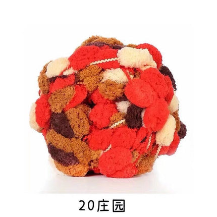 Big ball ball coarse wool round thread loop crochet sofa cushion carpet cushion handmade DIY woven material bag