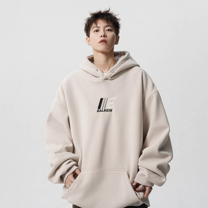 American-style Heavy Hooded Sweater Men's Autumn Fashion Brand Casual Couple Hoodie High Street All-match Embroidered Loose Jacket