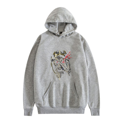 Cross-border overlord peripheral hoodie cartoon cartoon print autumn and winter men's and women's hooded sweater