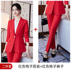 Red suit + pants / S