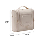 Double opening toiletry bag-beige