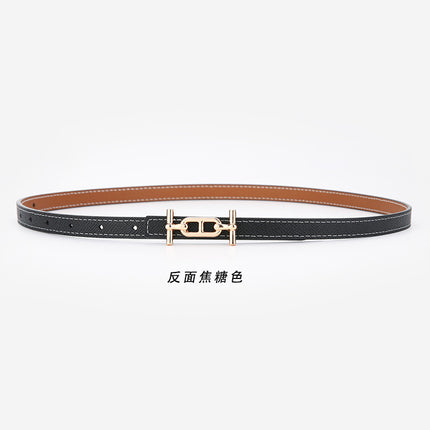Double-sided Use Women's Small Belt Decoration with Dress Waistline Decoration Trousers Small Belt Simple and Generous