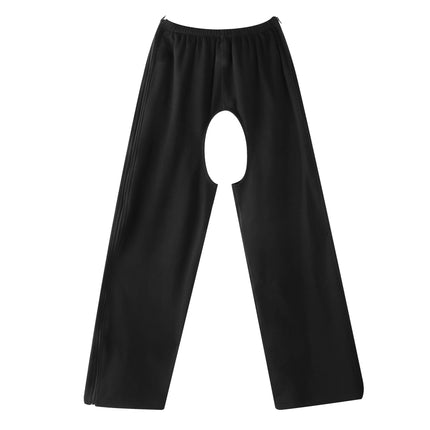 Bedridden Leg Fracture Adult Incontinence Care Open Crotch Pants Summer Autumn and Winter Cotton Men and Women's Bed Easy-to-Wear and Unisex Maternity Pants