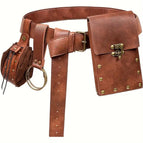 Brown suit-rivet waist bag (310g)