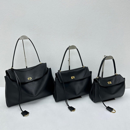 Women's Bag 2025 New Rodeo Handbag First Layer Cowhide Tote Bag Fashionable Cool Single Shoulder Crossbody Armpit Bag
