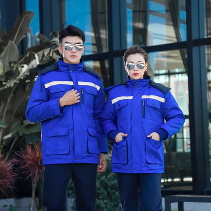 Winter Thickened Cotton-padded Jacket Cotton-padded Jacket Cold-proof Clothing Engineering Clothing Cold Storage Cold-proof Warm-keeping Work Protection Clothing Cotton-padded Jacket Work Clothes Falls