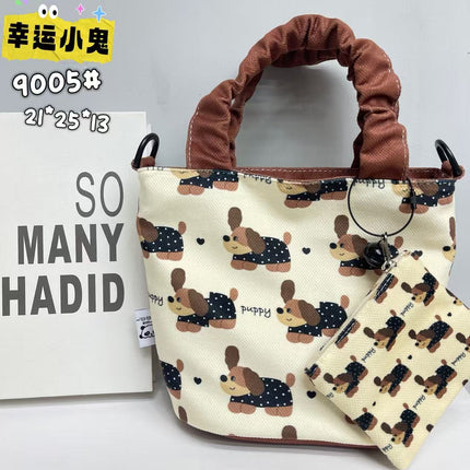 In-Stock New Small Cloth Bag Ins Cute Cartoon Women's Summer Cloth Bag Handbag Casual Tote Bag Upgrade