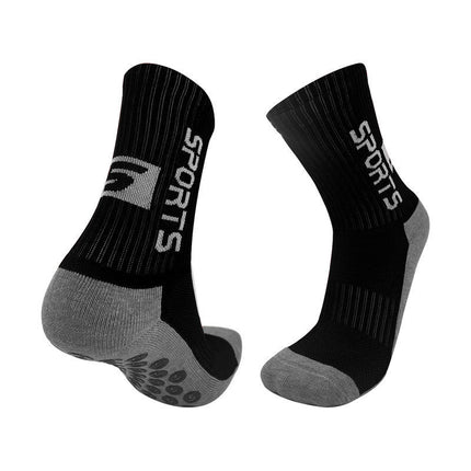 Mid-Calf Professional Sports Socks, Non-Slip, Breathable, Sweat-Absorbent, Fresh Style, Football Socks, Running Casual Towel-Soled Badminton Socks