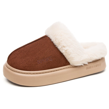 Women's Shoes New Style Plush Thickened Women's Cotton Shoes Fashion Versatile Ankle Boots Cross-Border Large Size Slip-On Women's Cotton Boots